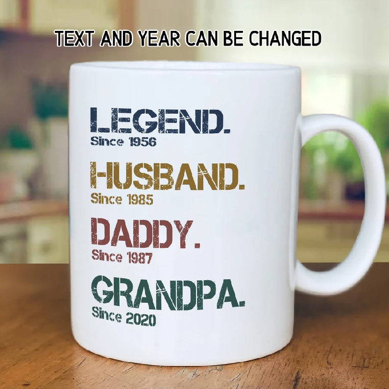 Personalized Legend Husband Daddy Grandpa Mug Fathers Day Gift For Dad Custom Fathers Day Gift Custom Mug For Dad